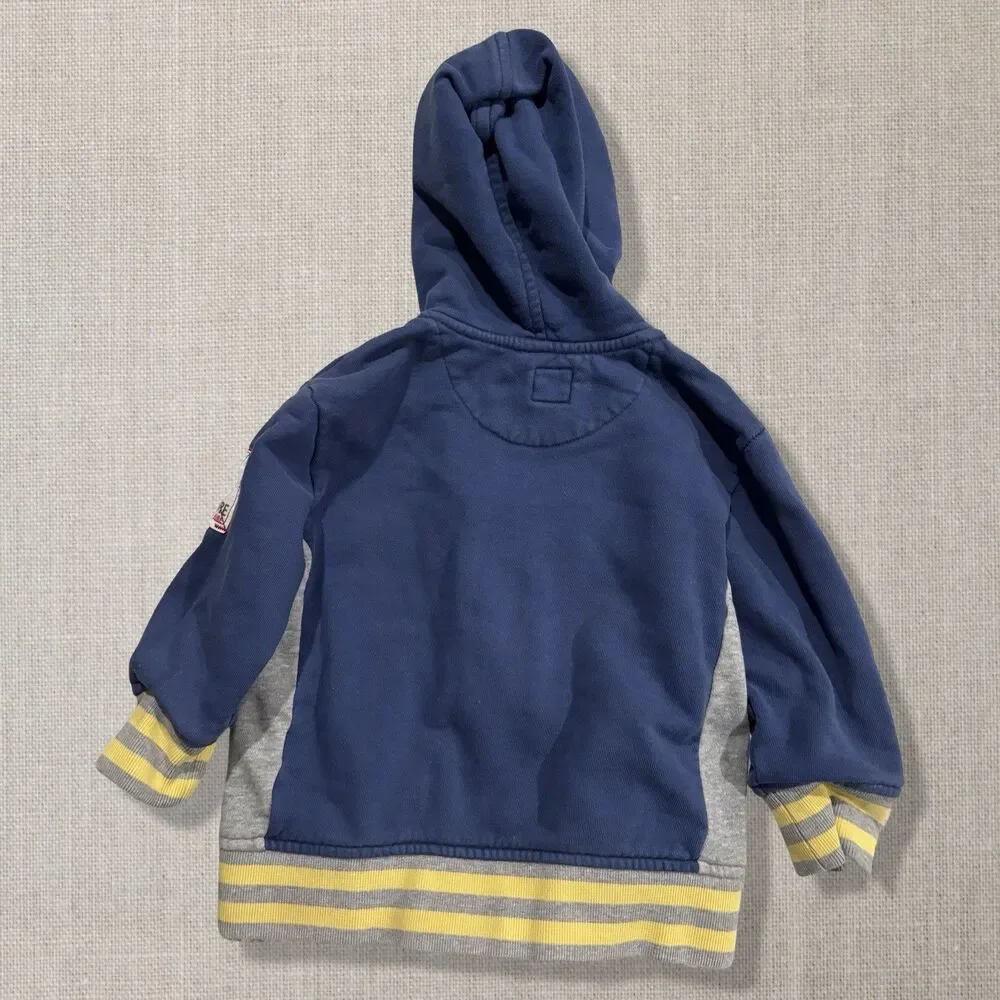 Baby Gap 2000s Y2K Adventure Nautical Zip Hoodie Jacket Blue Toddler 2 Years